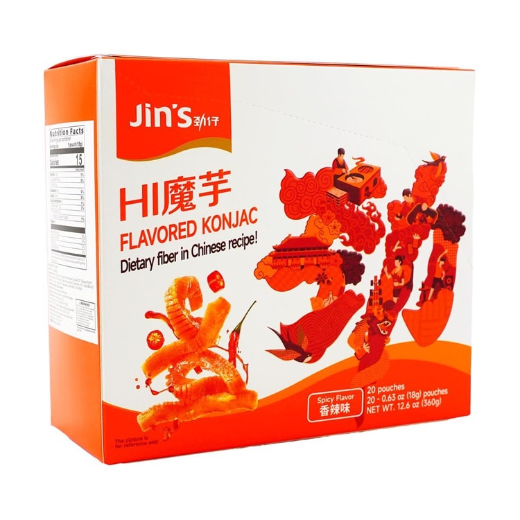 JINZAI Hi Konjac Snack Spicy flavor 18g*20 - Yami.com
