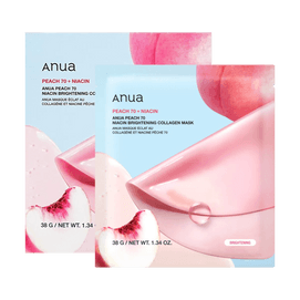 韩国ANUA安宇安 70%桃子烟酰胺亮肤胶原蛋白凝胶面膜 4片/盒 焕亮紧致弹力 光滑细腻