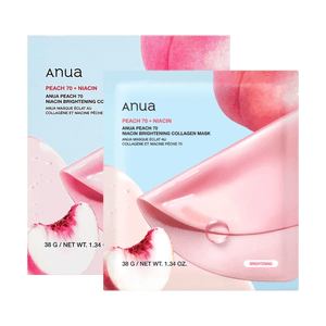 피치 70 나이아신 브라이트닝 콜라겐 마스크, 4매/박스