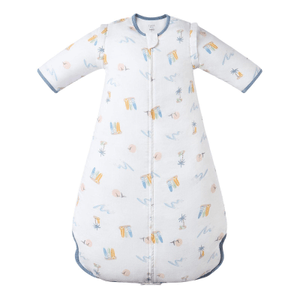 Nest Designs Baby 0.6 TOG Removable 3/4 Sleeve Sleep Bag Bamboo - Pastel Waves 6-18M