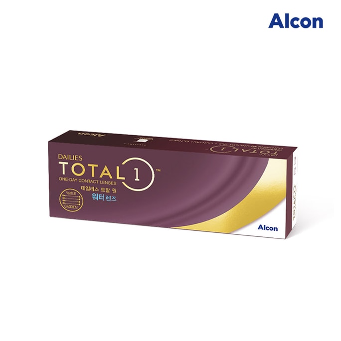[한국에서 직접 우편 발송] 알콘 한국어 버전 TOTAL 1 워터그라디언트 30매 한국 인터넷 셀럽 핫 투명 피스 데일리