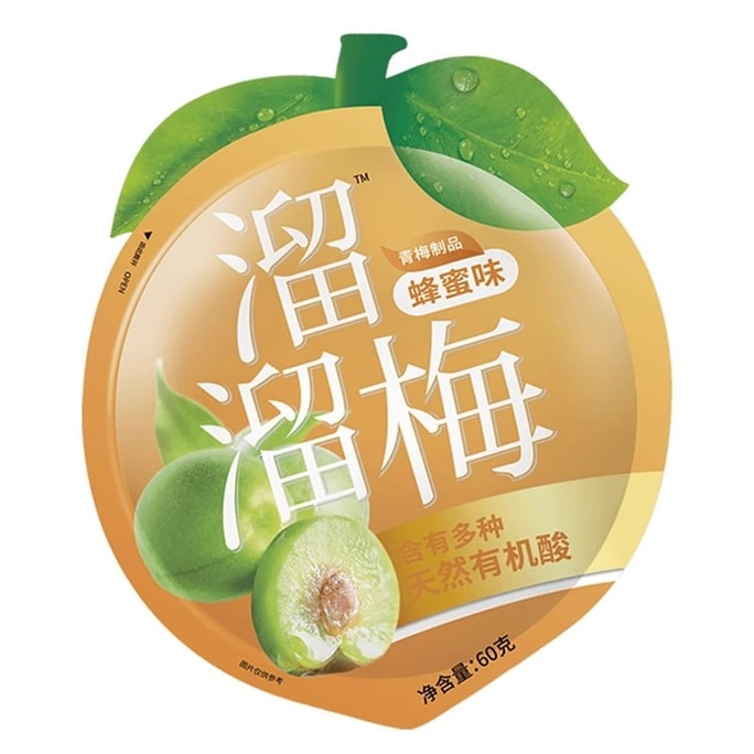 【中国直邮】 溜溜梅 蜂蜜味青梅 果脯爆款零食60g/袋