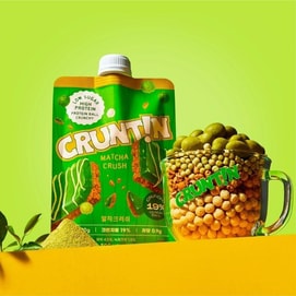 Crunchball Protein Shake, Matcha Crush Flavor, 1.76 oz【High-Protein Low-Calorie Matcha Infused】