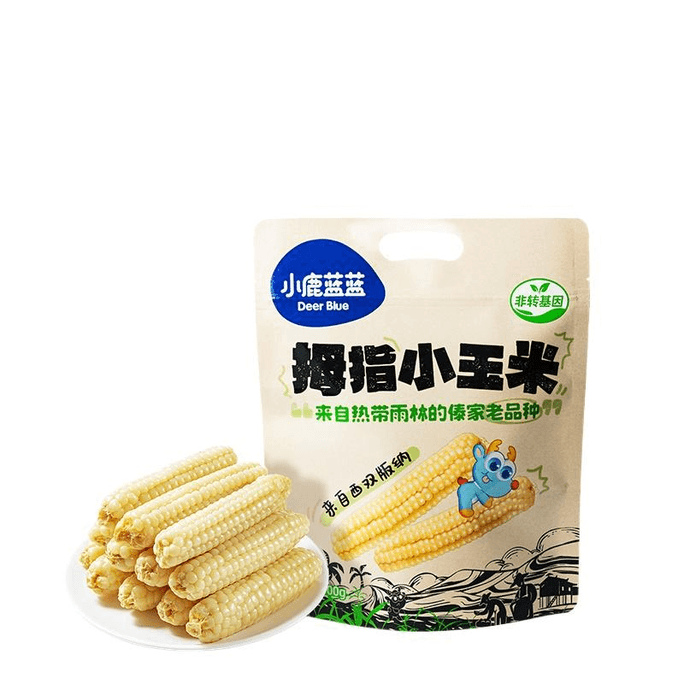 Deer Blue Blue Thumb Corn Fruit Corn Old Gold Sweet Corn Soft Glutinous 500g*1 Bag