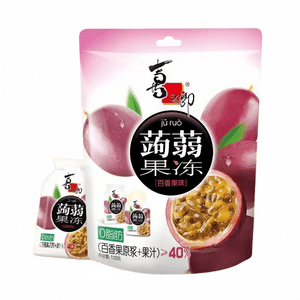 Xizhilang Passion Fruit Konjac Jelly, Zero Fat, Fruit Puree, Fruit Juice, 40%+ Fruit Content, Kids Snack, 120g