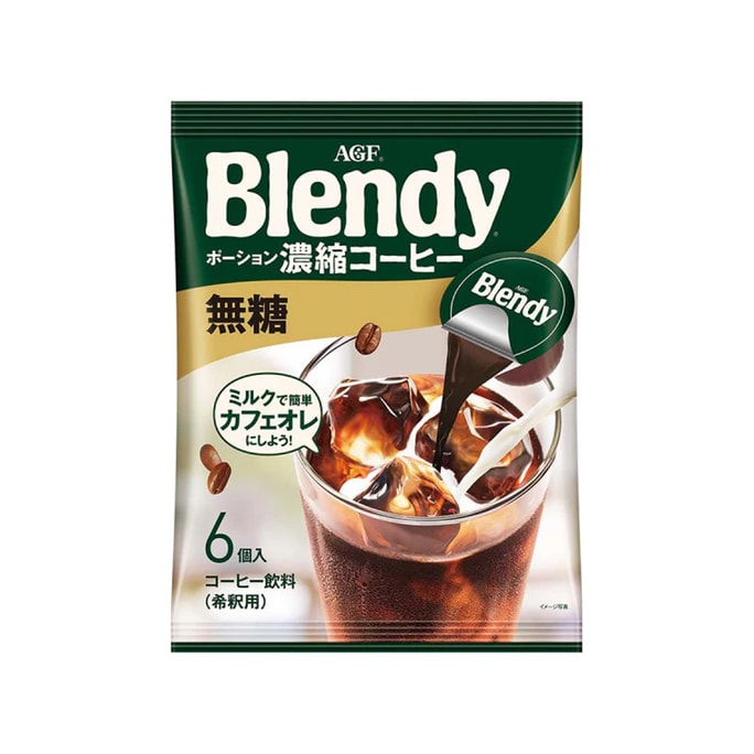 AGF Blendy Concentrated Coffee Potion Sugar-Free 6pcs