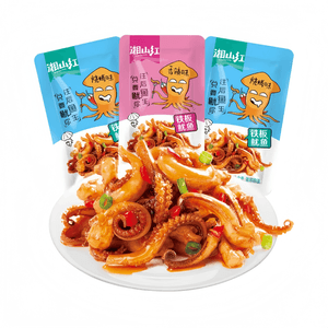 Xiangshan Red Spicy Squid Shreds Seafood Instant Snack 9g*20 packs