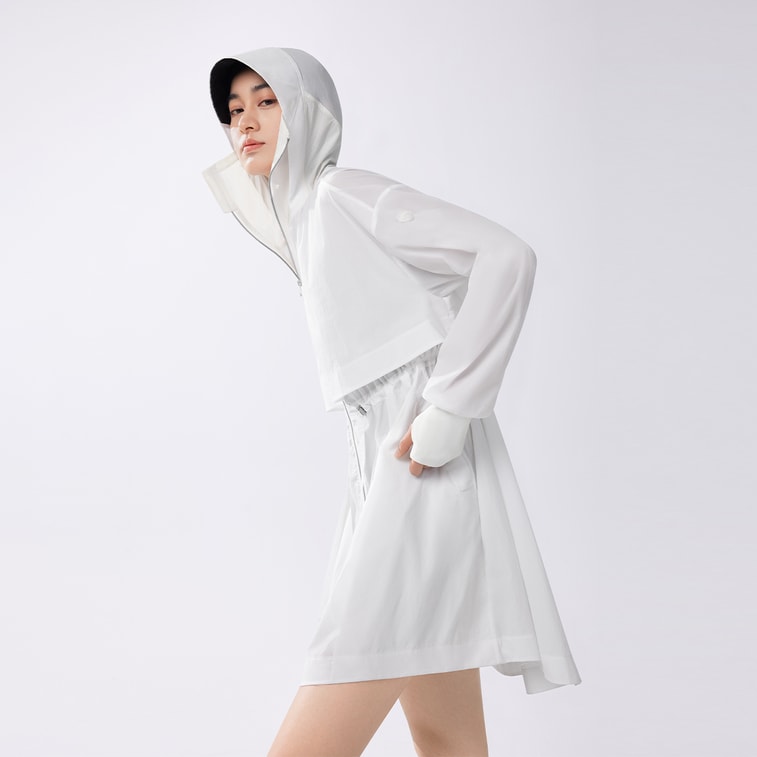  여성용 가벼운 중간 길이 자외선 차단 의류 화이트 165/88A(L) 5