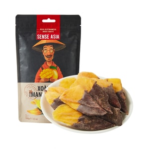 Dried mango coated with dark chocolate 100g
