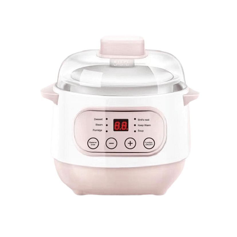 Bearware Electric Stew Cooker with White Porcelain Inner Pot for Cooking Bird's Nest Baby Congee Desserts
