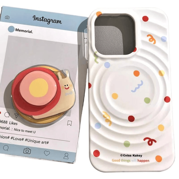 Suitable For Apple 15 Phone Case Protective Cover Magnetic Case+snail Bracket Magnetic Charging 15 * 1 Piece