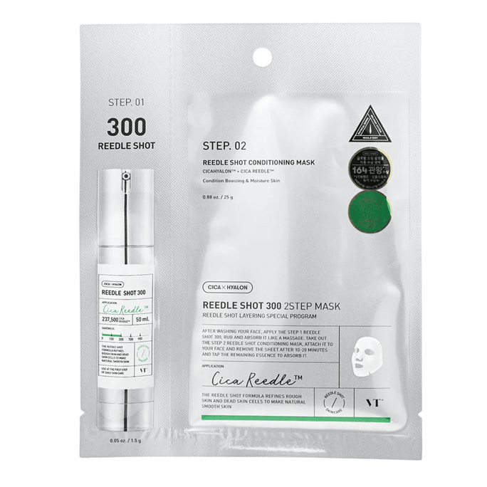 韩国 VT 温和针剂精华300双步面膜 舒缓保湿肌肤修复护理 1片装