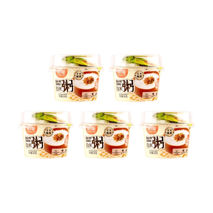 【超值裝】徐小粥 白米粥 配脆爽蘿蔔乾 速食粥即食粥 懶人早餐宵夜 280g*5盒