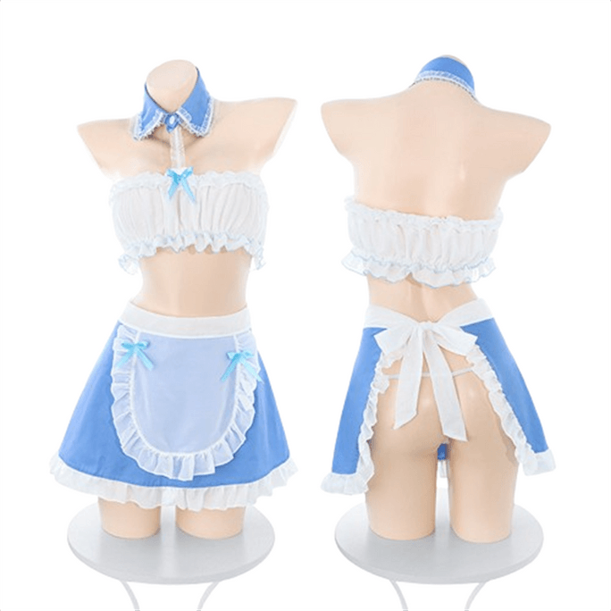 Warm bed maid bare buttocks tube top uniform suit sexy lingerie sexy pure temptation