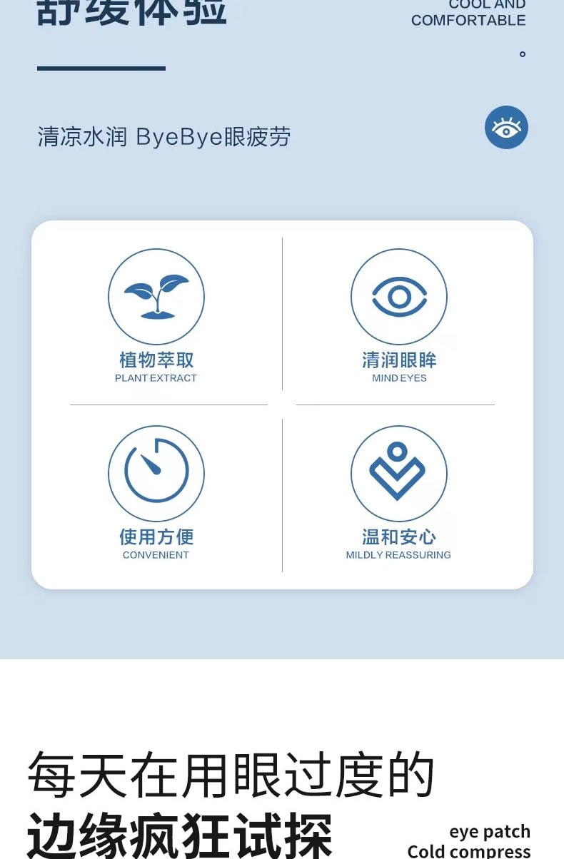 國藥藥材 葉黃素眼貼 20貼裝/盒 抗疲勞 放鬆超舒服 冷敷眼膜