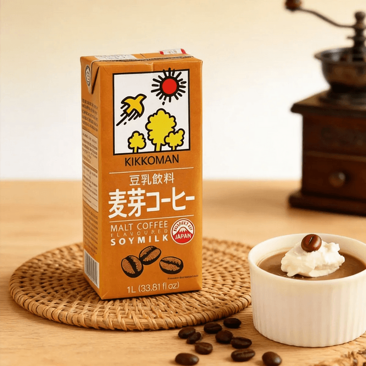 KIKKOMAN Soy Milk Malt Coffee Flavor, 33.81 fl oz - Yami.com