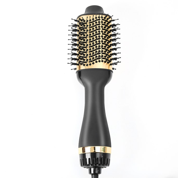 Hot Air Brush Hair Portable Straightening And Curling Hot Air Brush For Both Straight And Curly Hair Gold 1 Pcs
