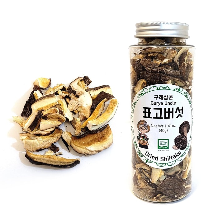 [韩国] TOMNADA 求禮叔叔 100% 韓國天然脫水蔬菜片切碎並篩入可密封瓶中用於湯、拉麵配料、炒菜、沙拉 - 香菇 40 克
