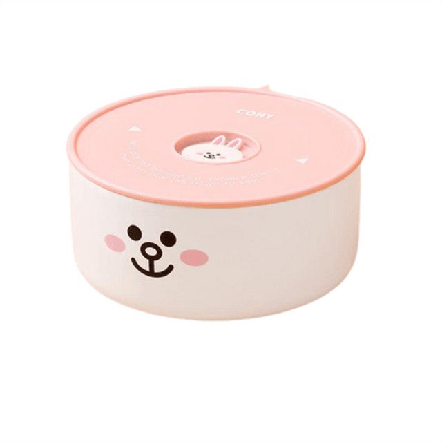 Ceramic Fresh Bowl Worker Cute Bento Lunch Box With Lid Sealed Microwave  BROWN Model - Yamibuy.com