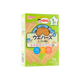 日本與光堂 寶寶DHA磨牙餅乾 優格口味 威化餅乾 12M+