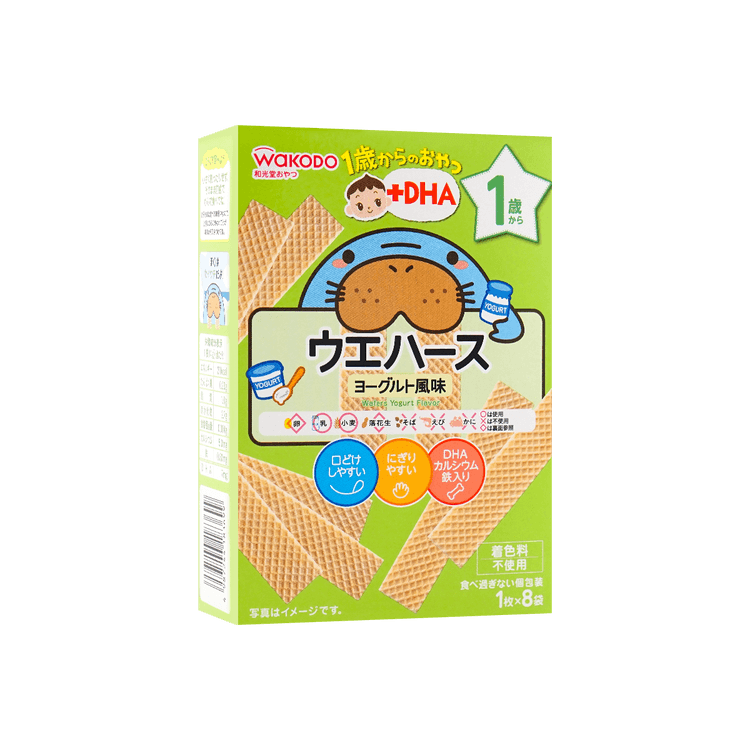 日本和光堂宝宝dha磨牙饼干酸奶口味12mo 亚米