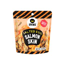 IRVINS [GIFT] Salted Egg Salmon Skin - Crispy Seafood Snack, 1.76oz | Yami