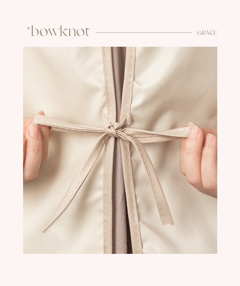 FaSoLa Life 擦手长袖款围裙 奶油轻法 1件 防水耐脏 做饭工作服 围腰餐饮罩衣