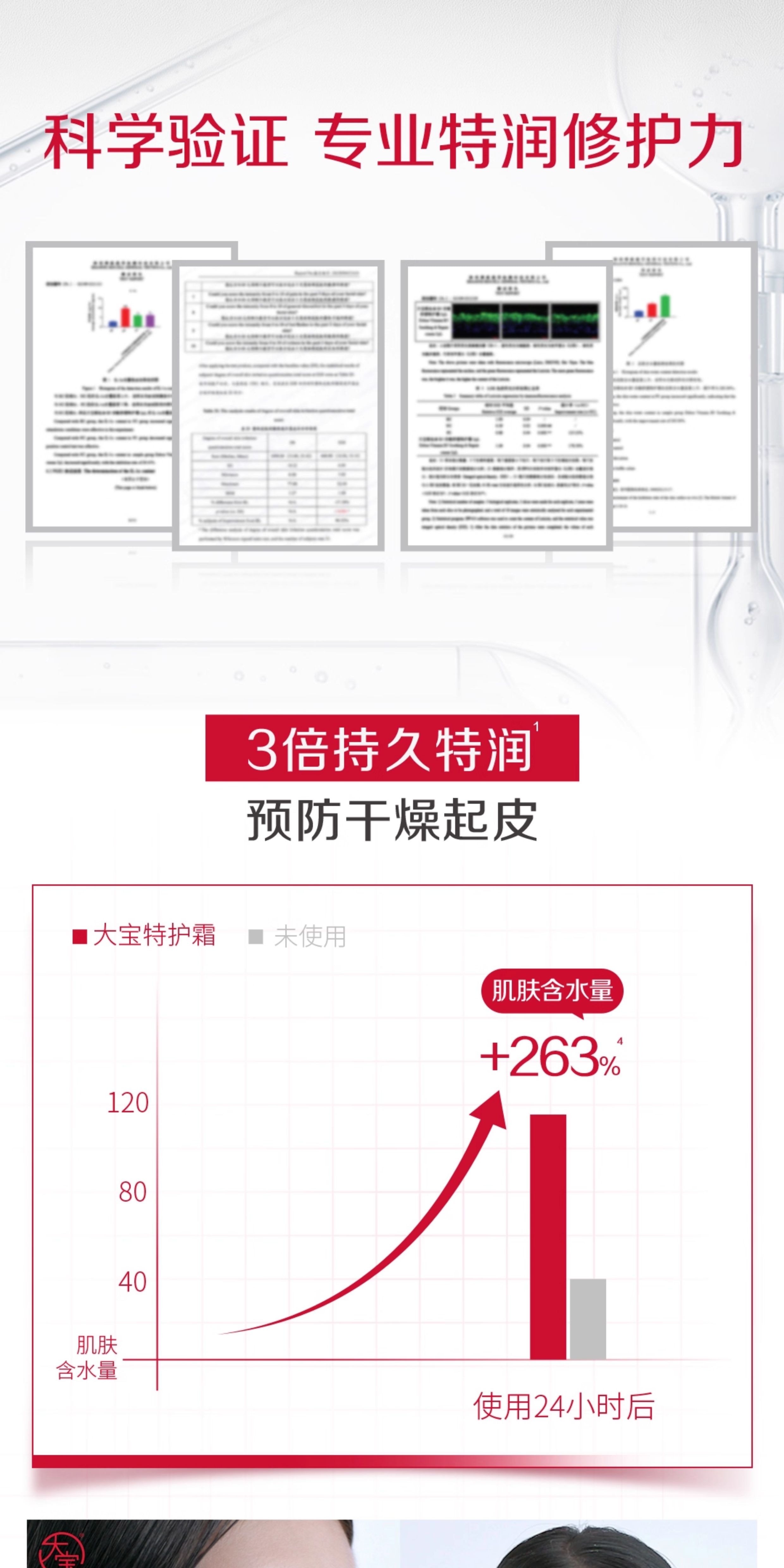 【中国直邮】 大宝 维他命B5面霜 安敏舒缓特护霜 保湿修护【李佳琦强推必入】70g*1罐