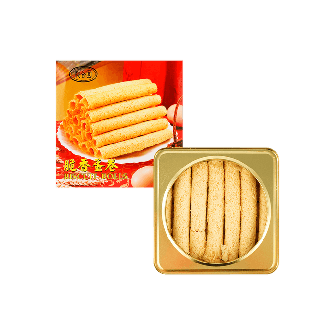 Hong Kong Rolled Wafers - Sweet Crispy Biscuits, 16oz 
