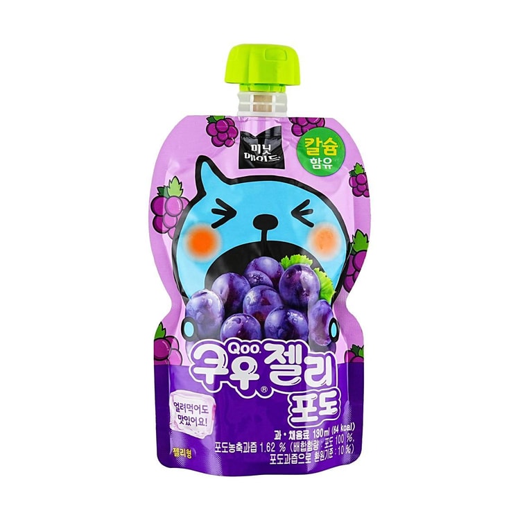 KOREA COCA COLA Qoo ゼリードリンク グレープ味 4.39液量オンス - Yami