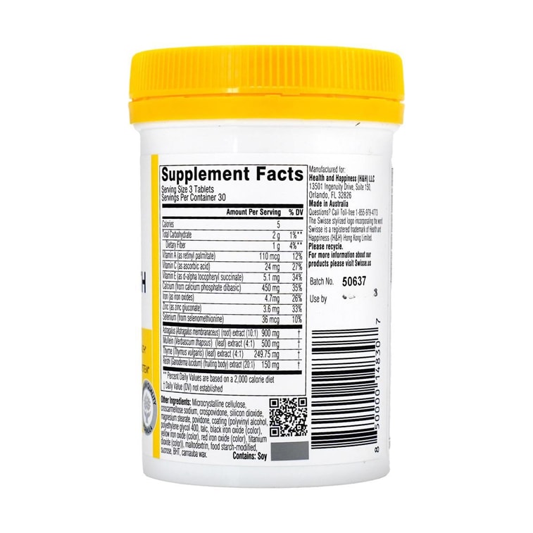 울티바이트 폐 건강 지원, 90정 - 호흡기 건강 복합제 | 연기 및 공기 입자 지원 5