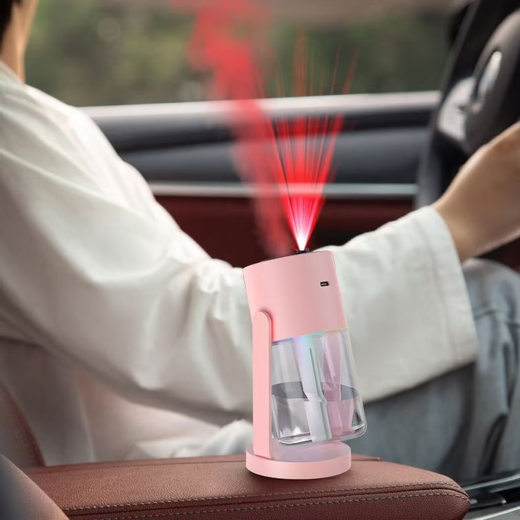 中國 LLD樂樂多 【光與霧的浪漫結合】可搖頭星空燈幻彩加濕器 粉紅色 1件 6