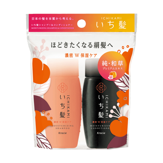 ICHIKAMI Moist Shampoo 40ml & Conditioner 40g Mini Set Different Version 