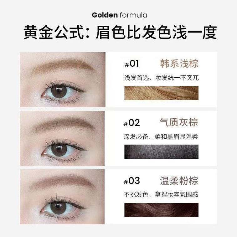 【中國直郵】 三資堂 染眉膏 防水持久不脫色 自然不暈染 立體定型 02 氣質灰褐色 4g 5