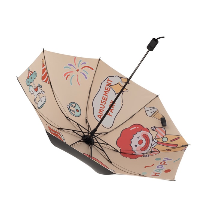 Cartoon Umbrellas Rain Windproof Anti-UV Umbrella for Women Parasol clown 1 pc