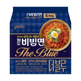 韩国PALDO八道 THE BLUE 拌拌面 韩式冷面凉面  135g*4包【8种果蔬酱汁】【劲道中面】