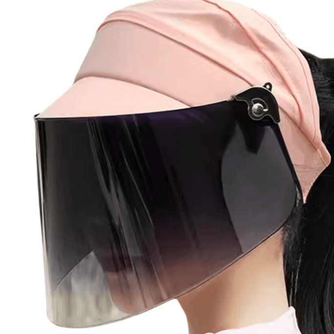 Michao Sunscreen Hat For Men And Women Summer Full Face Adjustable Sunscreen - Pink
