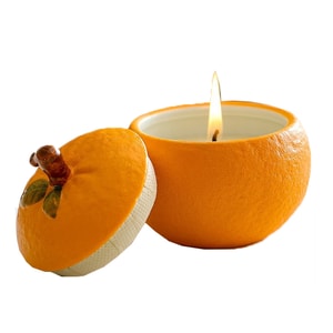 Creative Simulation Big Happy Orange Scented Candle Fragrance Home Bedroom Living Room Long-Lasting Aroma Decorative Ornament Orange One