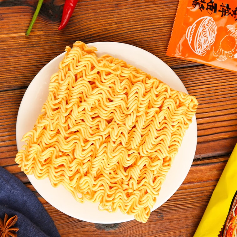 Crab Roe Noodles 116g×3 – Mild Spicy Crab Roe Flavor. Golden Curly Noodles, Rich Sauce Coats Every Strand. 5-minute Instant. Lazy Meal Or Late-night Snack. 6