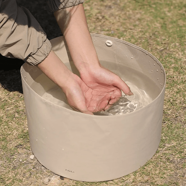 FASOLA 戶外折疊水盆 便攜車載露營水盆 旅行大容量儲水盆 小號25×14cm 3