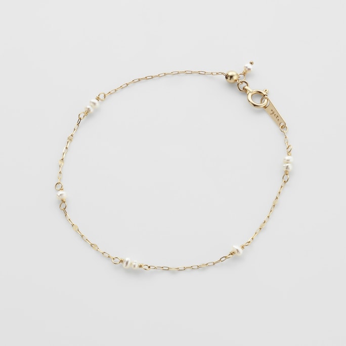 [Direct Mail From Japan] Agete/akado [Swan Lake] 9K Gold Pearl Bracelet