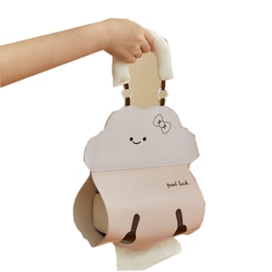 New Style Cute Style Living Room Hanging Tissue Bag & High-Grade Bedside Tissue Box Cover Milk-White Cloud F 1Piece