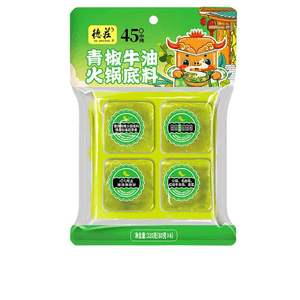 Medium Spicy 45° Green Pepper Butter Hot Pot Base 320g*1 Bag