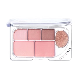 Elaborate 6-Colors Eyeshadow Palette, 0.28 oz. #01 Oxygen Peach | Shimmer & Matte All-in-One Eye & Cheek & Brightening