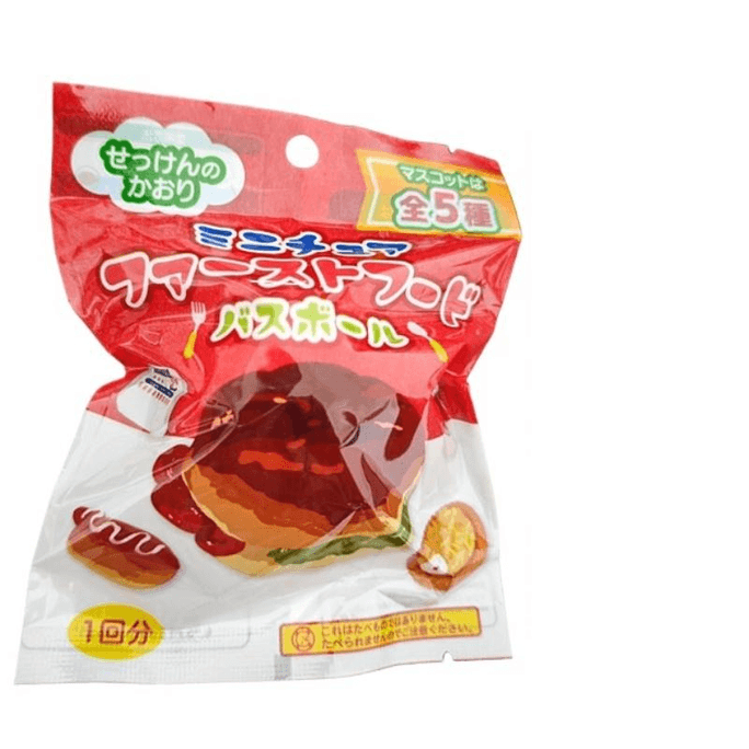 【中国直邮】 美国 中国城超市 透明快餐 卡通玩具泡澡球 宝宝盲盒 48g 1个装