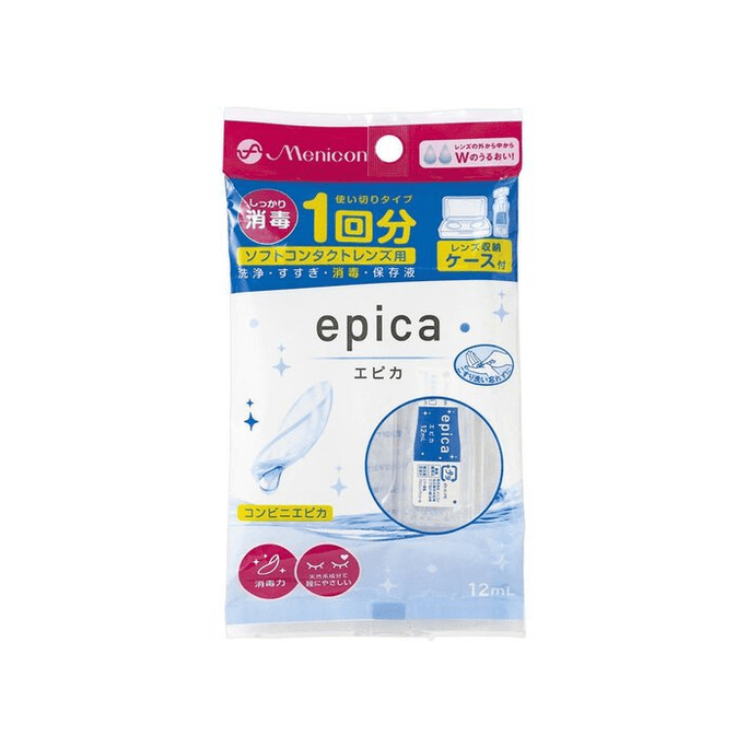 메니콘 일회용 콘택트렌즈 용액(12ml) - 일본 직송 - 천연 성분으로 소독, 세척, 보존 및 윤활