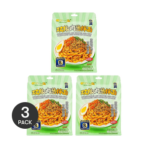 有你一面 双椒肉酱拌面 161g *3【3份超值装】【植物素肉酱】【手工日晒非油炸面饼】