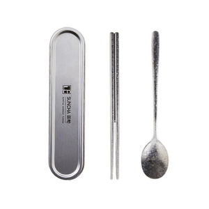 【Titanium Content>99%】Pure Titanium Crystal Portable Tableware‑2‑Piece Set 1‑Pack