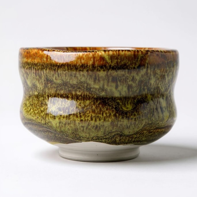 Amber Glaze Matcha Bowl  Handmade in Mino 400ml Single Piece