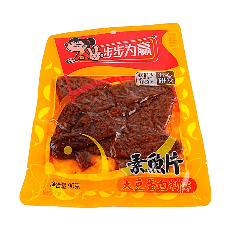 Latiao Vegetarian Fish Fillet 3.17 oz【Soy Protein Based】【Hunan Specialty】【Spicy Flavor】 4